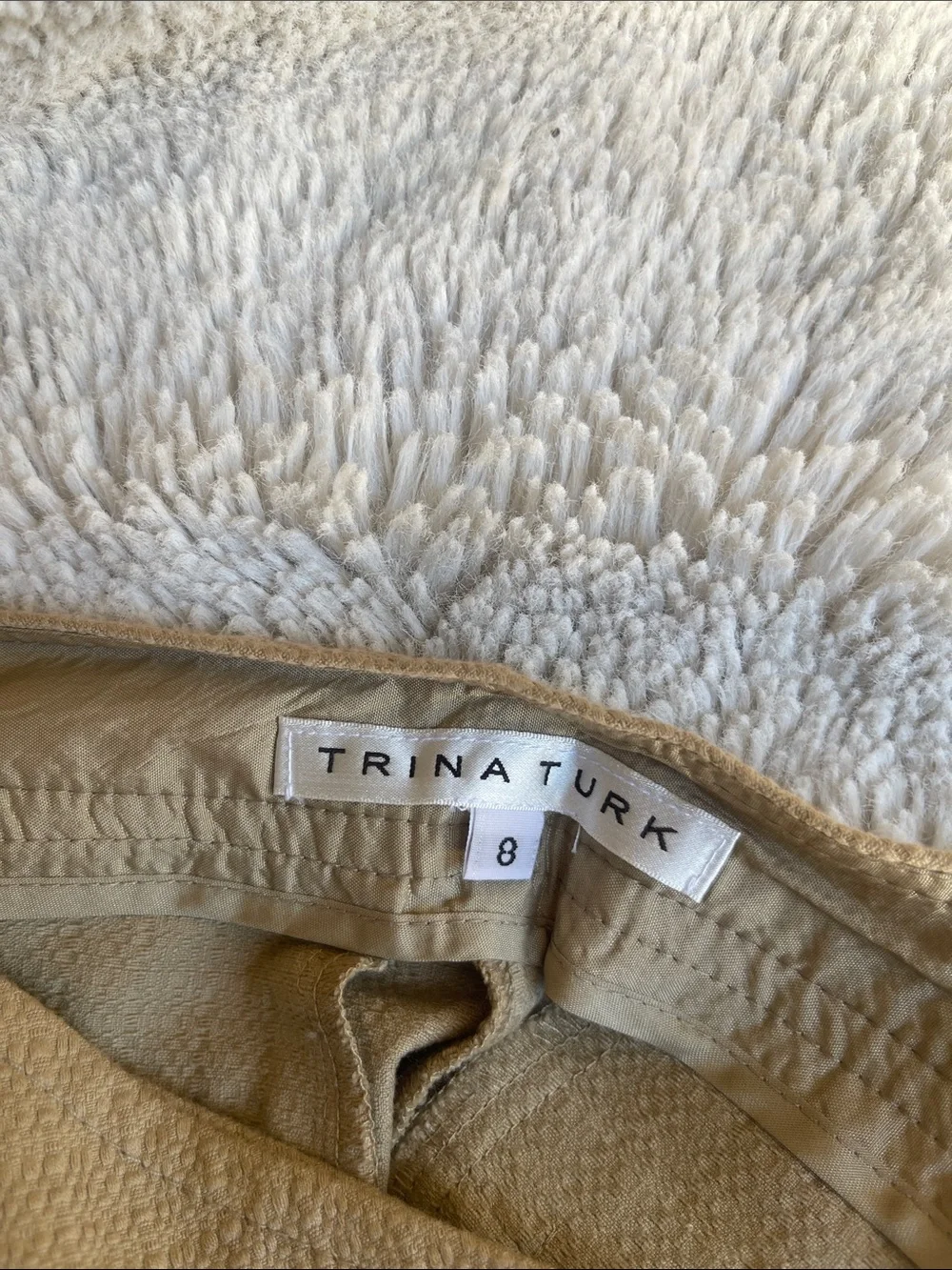 Trina Turk Dress Shorts in Tan Size 8